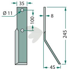 Roterende kniv Berti Simon, perfekt til præcision og effektivitet i landbruget.