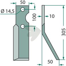 Rotorkniv Simon 100 mm - højkvalitativ og effektiv til jordbearbejdning.