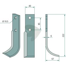 Fræsekniv 6x10, 5x40 ideel til professionel brug i haver.