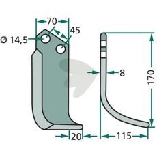 Jordfræserkniv fra Maletti, med holdbarhed og kvalitet i fokus.