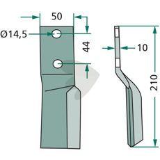 Rotorkniv til Maschio, Celli og Breviglieri, fremragende til jordbearbejdning.