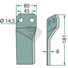 Alsidig rotorkniv fra Maschio, ideel til jordbearbejdning og traktorer.