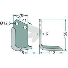 Sandri jordfræserkniv, designet til effektiv jordbearbejdning med Palladino.