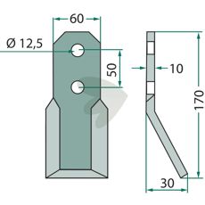 Pegoraro rotorkniv med højde 170mm, vigtigt tilbehør til effektiv forarbejdning.