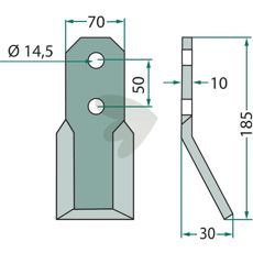 Kompatibel Pegoraro rotorkniv 50 mm, uslåelig præcision ved jordbearbejdning.