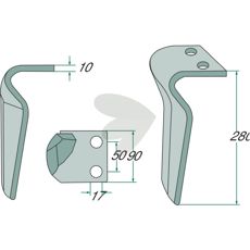 Rotorharvetand fra Terranova/Eberhardt, vigtigt til effektiv jordbearbejdning.