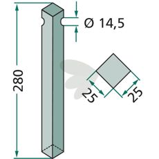 Rotorharvetand fra Krone, model 107403, en vigtig del til effektivt arbejde.