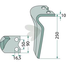 Morra rotorharvetand til specifikke maskiner, sikrer høj ydeevne.