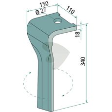 Tand til hurtigskift, perfekt til effektiv anvendelse ved traktorarbejde.