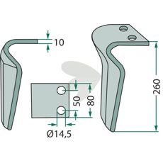 Tortella rotorharvetand, ideel til effektive resultater i landbrug og traktoranvendelse.