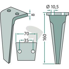 Lipco rotorharvetand, designet til langvarig og effektiv bearbejdning.