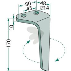 Rinieri rotorharvetand til holdbar og effektiv jordbearbejdning.