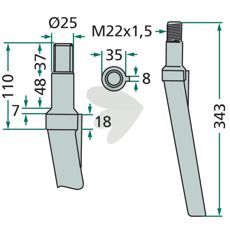Højeffekt rotorharvetand fra Rotorland, Seima og Schmotzer.