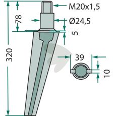 Morra rotorharvetand til Doublet Record, høj kvalitet og udholdenhed.