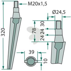 Morra rotorharvetand til Quivogne, ideel til pålidelig høhøstning.