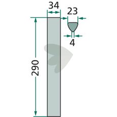 Kongskilde rotorharvetand 34X290mm, perfekt til professionelle brugere.