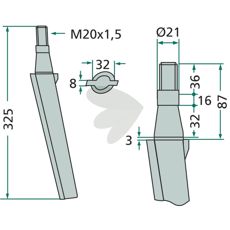 Vigolo og Remac rotorharvetand, effektiv til jordbearbejdning.