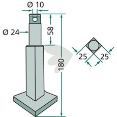 Hårdsvejset rotorharvetand til slåmaskiner, holdbar og effektiv.