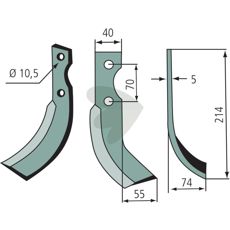 Jordfræserkniv Benassi for BL90, perfekt til professionel jordbearbejdning.
