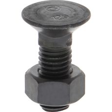 25-pak plovbolte med møtrik M12 x 35, ideelle til landbrugsudstyr.