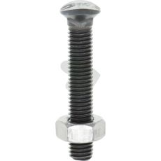 Plovbolte M10x60 med møtrik i 25-pakning, perfekt til pløjning.