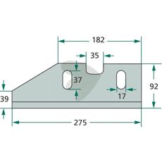 Kniv 00434009, skarp og holdbar for øget effektivitet ved brug.