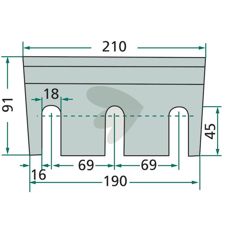 Kniv til majs Z72500, ideel til effektiv høst og høj produktivitet.