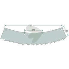 Højkvalitets savkniv 66037 tilpasset til roterende brug.