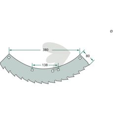 Venstre savklinge til landbrugsmaskiner, ideel til præcis skæring.