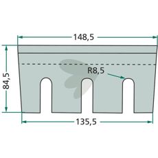Dobbeltsidet kniv til majs, perfekt til effektiv høst og bearbejdning.