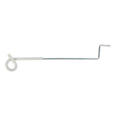 Distansisolator med Pigtail 40 cm, pakke med 10 stk til pålidelig elhegnsinstallation.