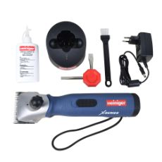 Batteridrevet Heiniger Xplorer klippemaskine, praktisk og let anvendelig.