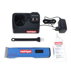 Batteridrevet Heiniger Saphir klippemaskine, perfekt til fin klipning.