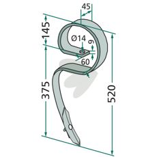 Universel Agrilla pind, ideel til flere typer udstyr.