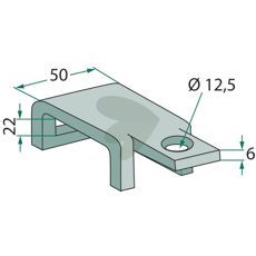 Beslag til spidser 32x10, tilpasset til 50x12 ramme, stabil og holdbar.