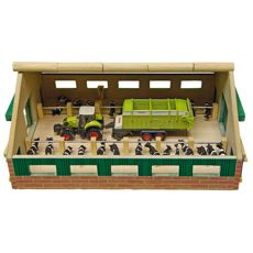 Løsdriftsstald i skala 1:87, ideel til modeller af landbrugsmiljøer.