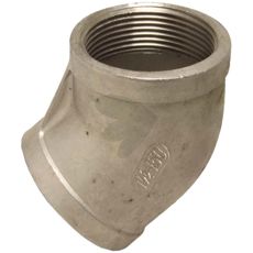 Vinkel 45 grader med to indvendige gevind i 3/4 tomme, perfekt til omfattende forbindelser.