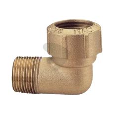 Vinkelrør 90° 1 1/2" med skruekobling til robust rørkobling.