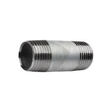 Rørnippel med diameter 1" og længde 80mm, fremragende til rørsystemer.