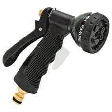 Multifunktionel enhed med 6 vandstråleformer, designet til effektiv ventilmanøvrering.