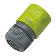 Innovativ slangekobling med vandstop til effektiv brug.