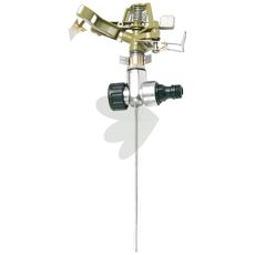 Sprinkler på zinkspyd, ideel til stabil montering under vanding.