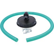 Indløbsdækselsæt til IBC-beholder, passer til 1200mm for sikker væskeopbevaring.