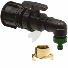 IBC Adaptersæt plastkugleventil S60x6