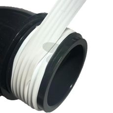 PTFE Teflonbånd i hvid farve, for sikre gevindsamlinger.