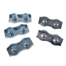 Samlelås til wire 2 mm, galvaniseret, 5 stykker til pålidelige forbindelser.