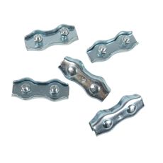 Samlelås til elreb 5 mm, galvaniseret, 5 stykker til sikker og stærk forbindelse.