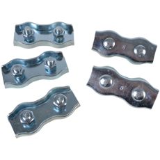 Samlelås til elreb 8 mm, galvaniseret, 5 stykker til stærke forbindelser.