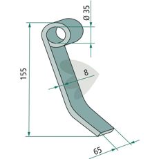 Slagkniv 8900413, nødvendig for at sikre maskinens effektivitet.