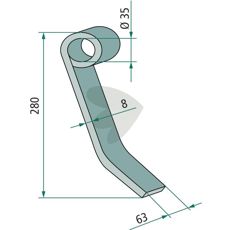 Slagkniv 8901113, perfekt til hårde opgaver indenfor landbrug.